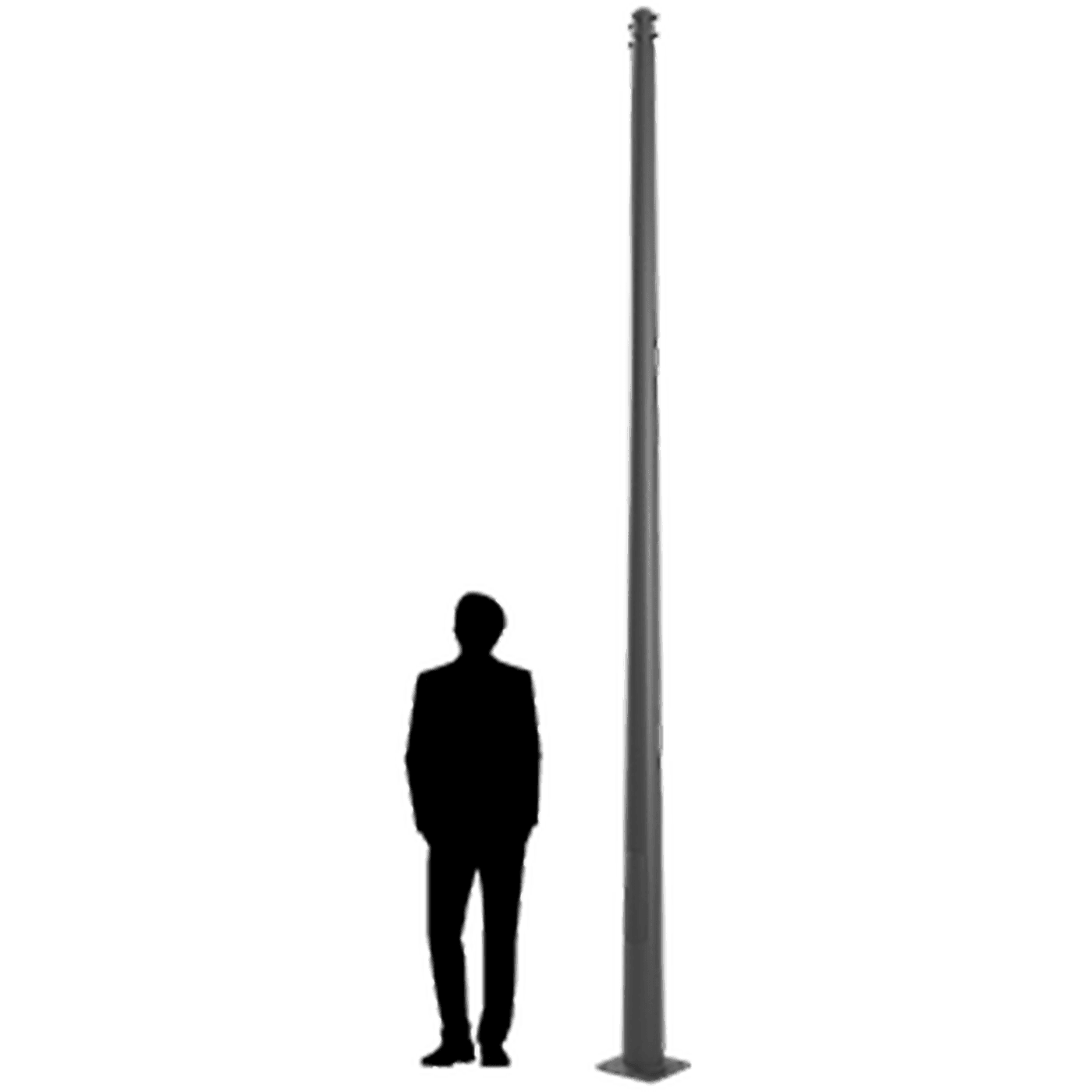 Опора освещения VERTEX 6M T1 RAL 9005 без ЗДФ
