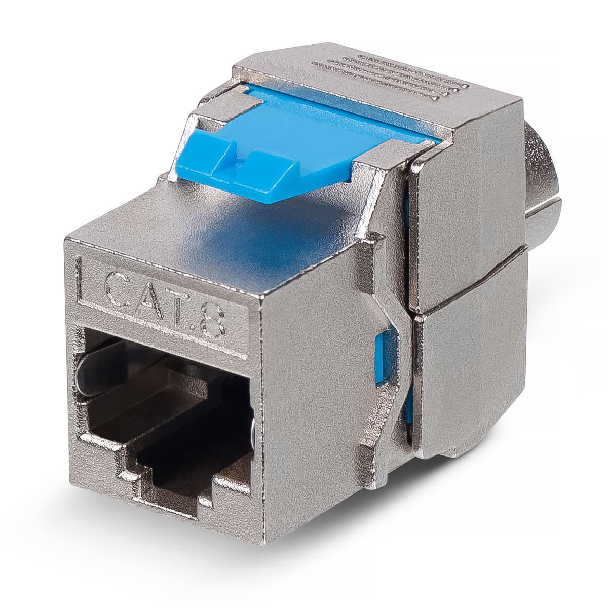Вставка Keystone Jack RJ-45(8P8C), 180 градусов, категория 8, полный экран, без инструмента Toolless