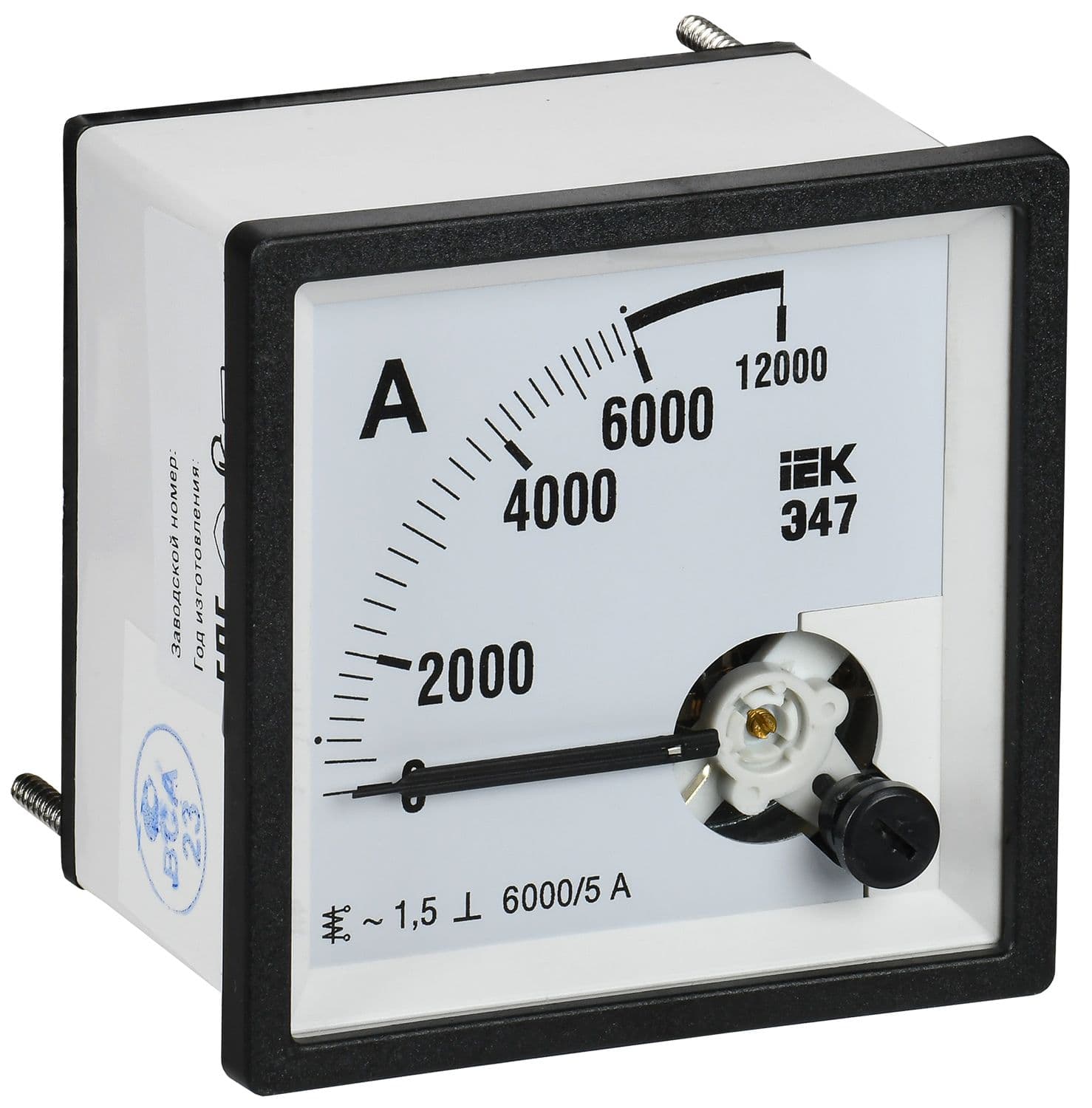 Амперметр Э47 6000/5А класс точности 1,5 72х72мм