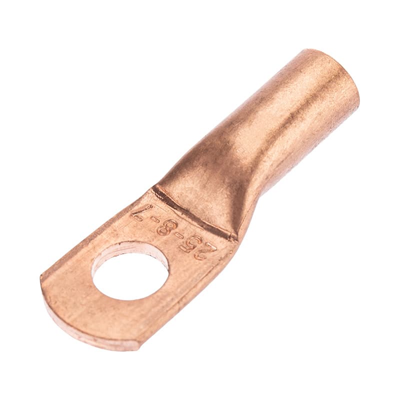 Наконечник медный ТМ 25-8-7 (25кв мм - 8мм) 100шт, REXANT