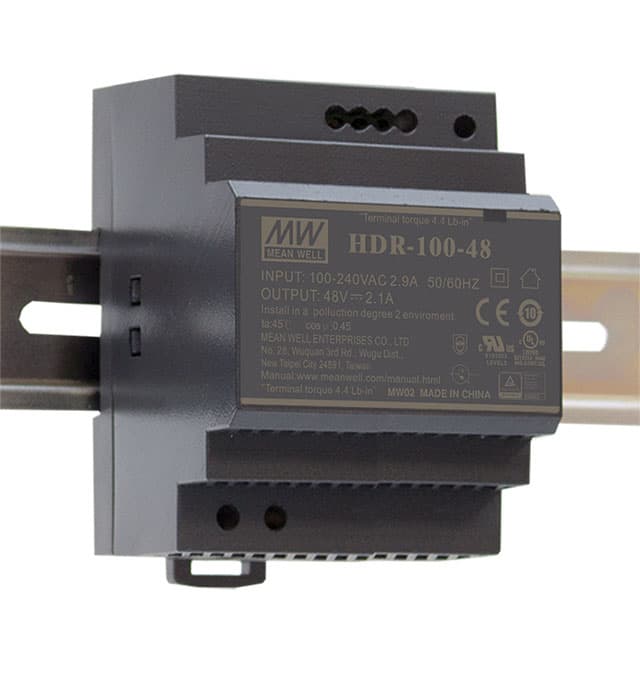 Блок питания AC-DC, 92Вт, вход 85...264 В AC 47...63Гц, 120...370В DC, выход 15В, 6.13А, рег. выхода 15...17В, изоляция 3000В AC, в кожухе на DIN-рейку, 70х90х54.5мм, -30...+70 град