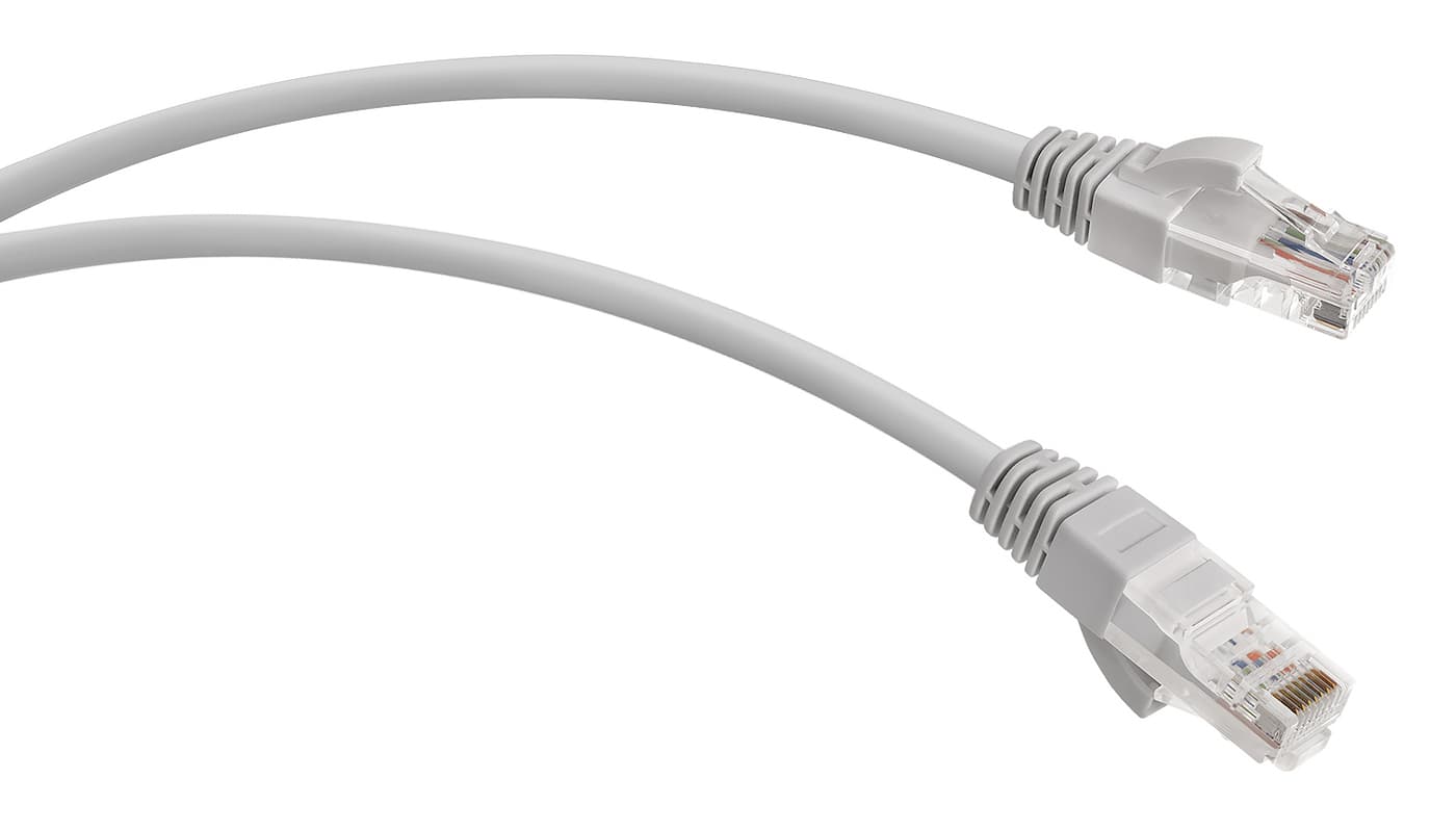 Патч-корд U/UTP категория 5е 2xRJ45 неэкранированный серый LSZH 2м WRline