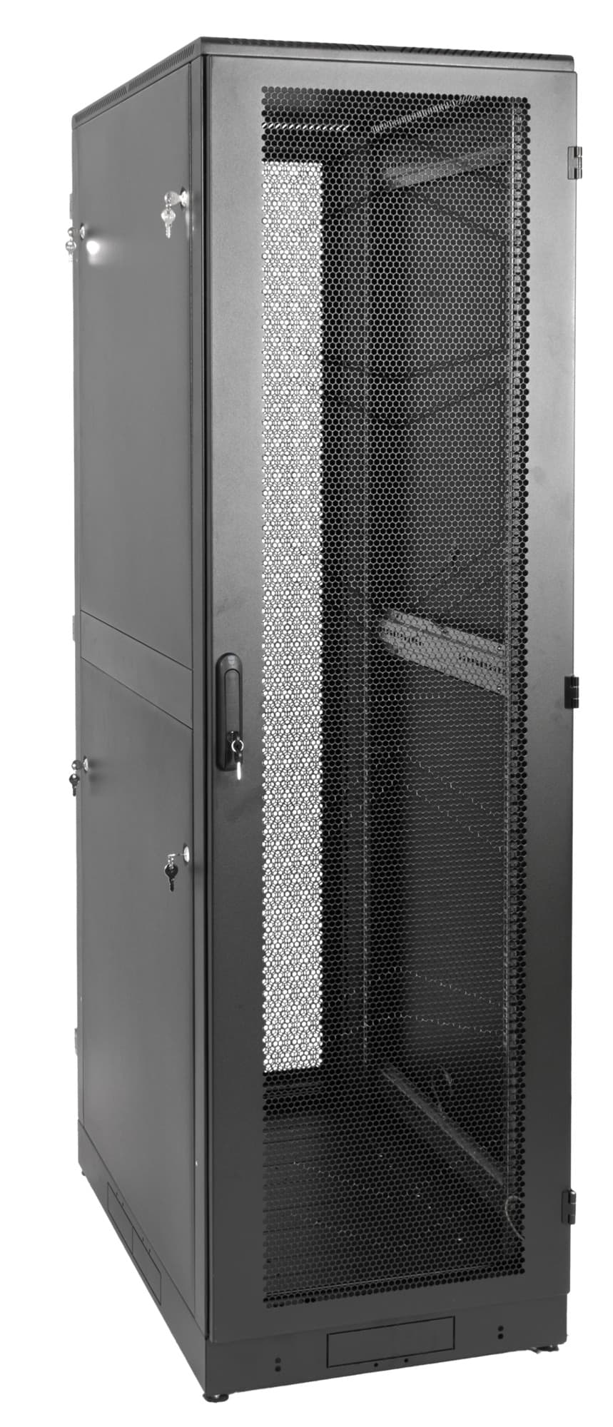 Шкаф телекоммуникационный напольный 42U (600х800) дверь перфорированная
