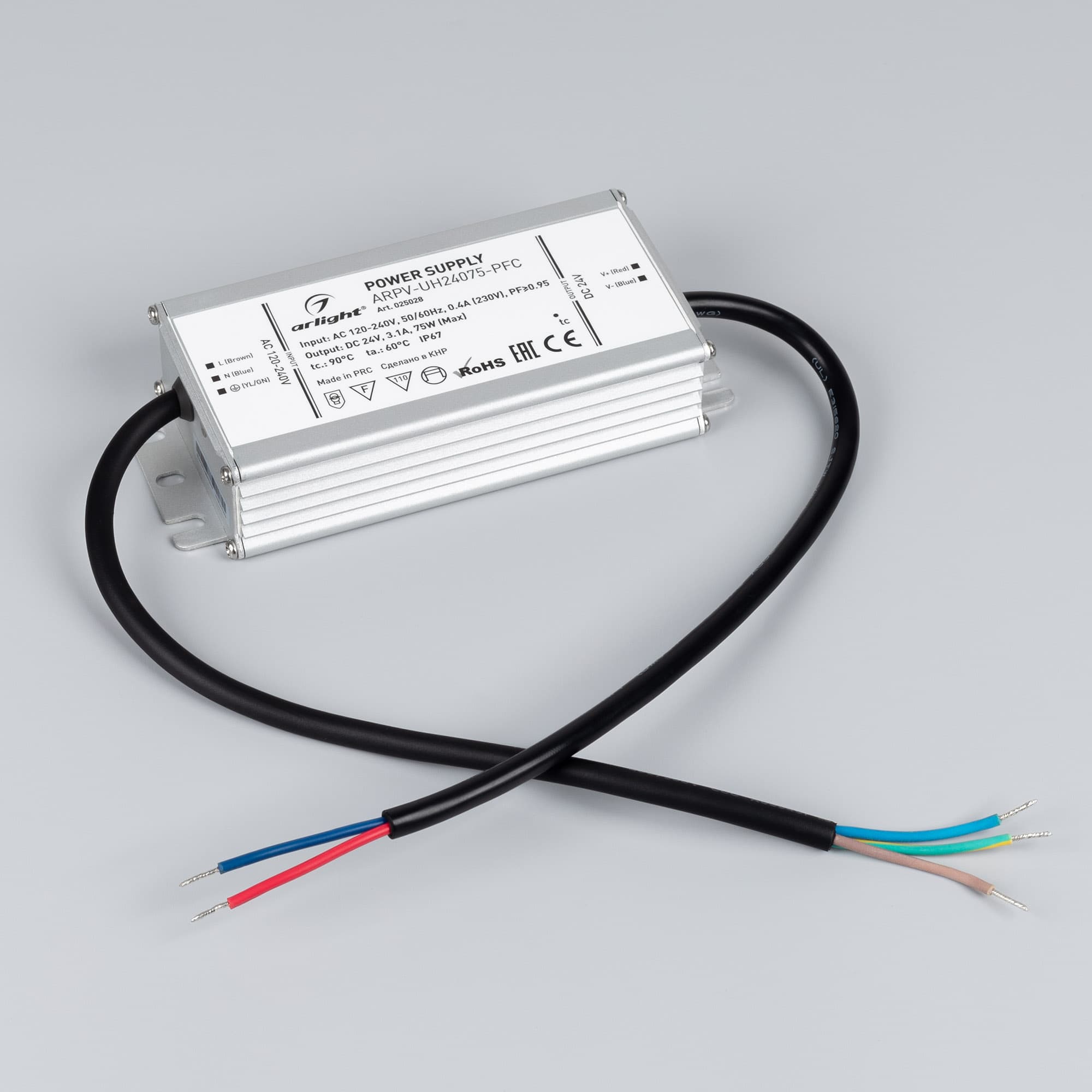 Блок питания ARPV-UH24075-PFC (24V, 3.1A, 75W)