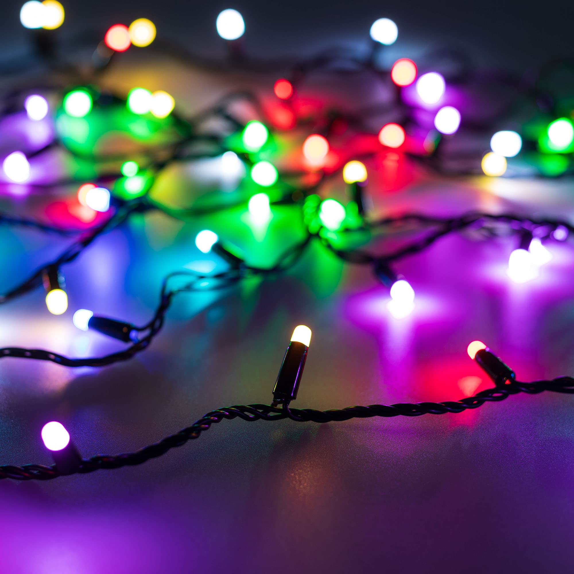 Гирлянда светодиодная декоративная ARD-STRING-CLASSIC-20000-BLACK-200 LED-MILK-SYNC RGB 230V, 13W ARDCL, IP65