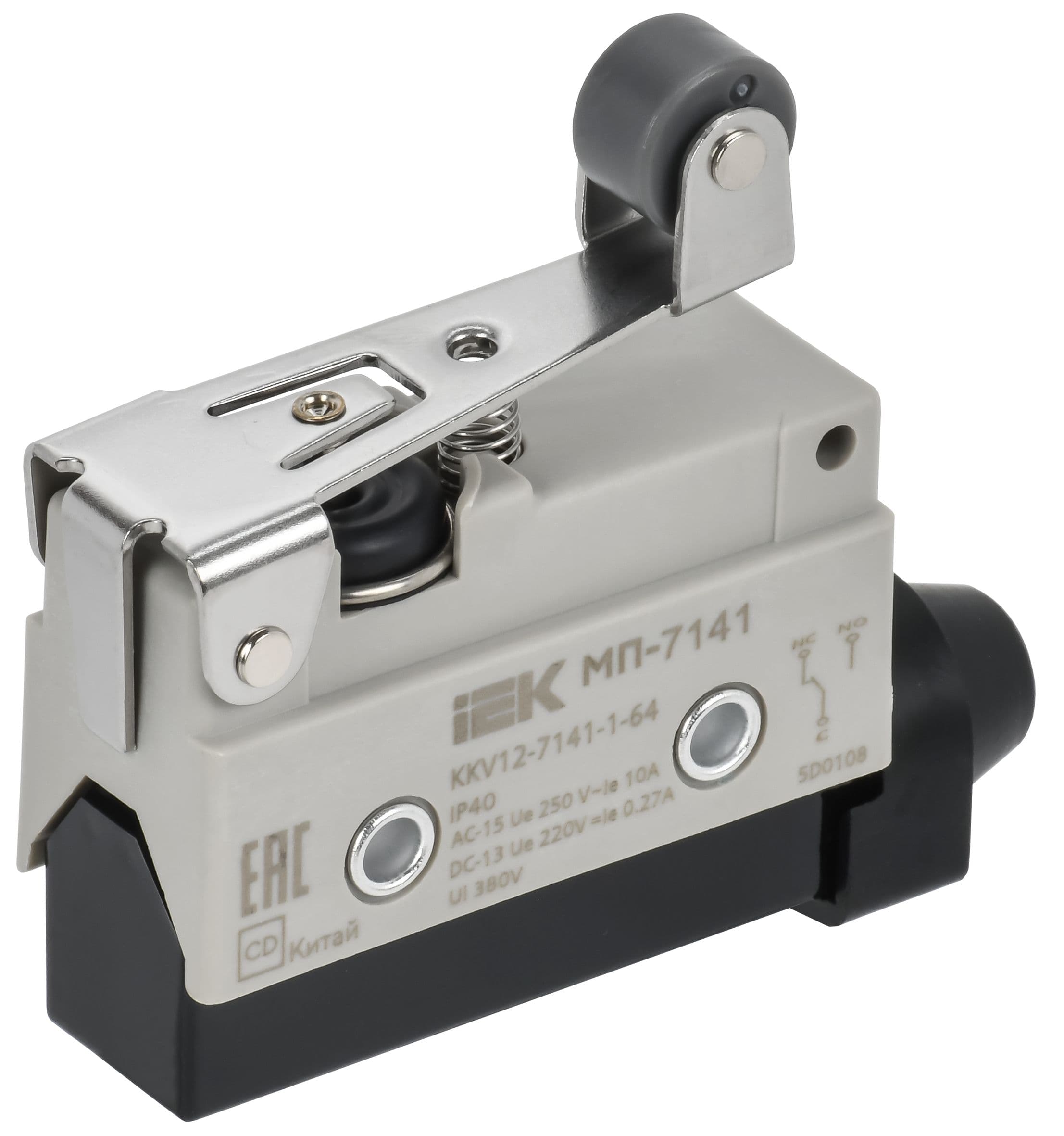 Микропереключатель концевой МП-7141 укороченный рычаг с роликом IP40