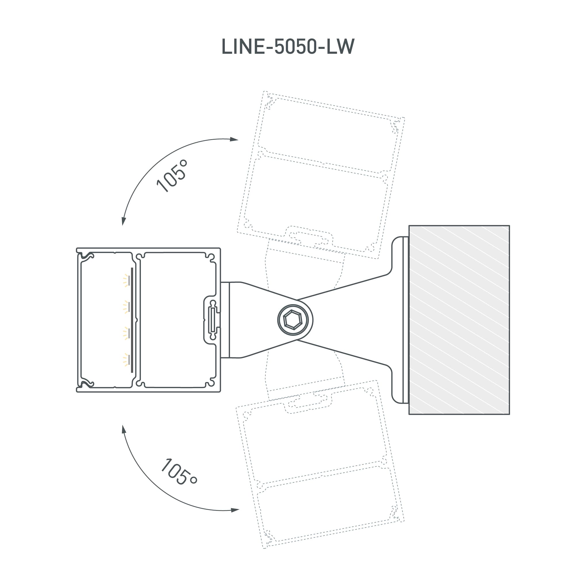 Профиль SL-LINE-5050-LW-2000 ANOD (Алюминий)