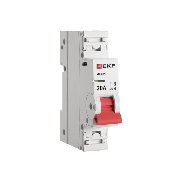 Выключатель нагрузки (ВН) однополюсный 1P 20А ВН-63N S63120 PROXIMA EKF