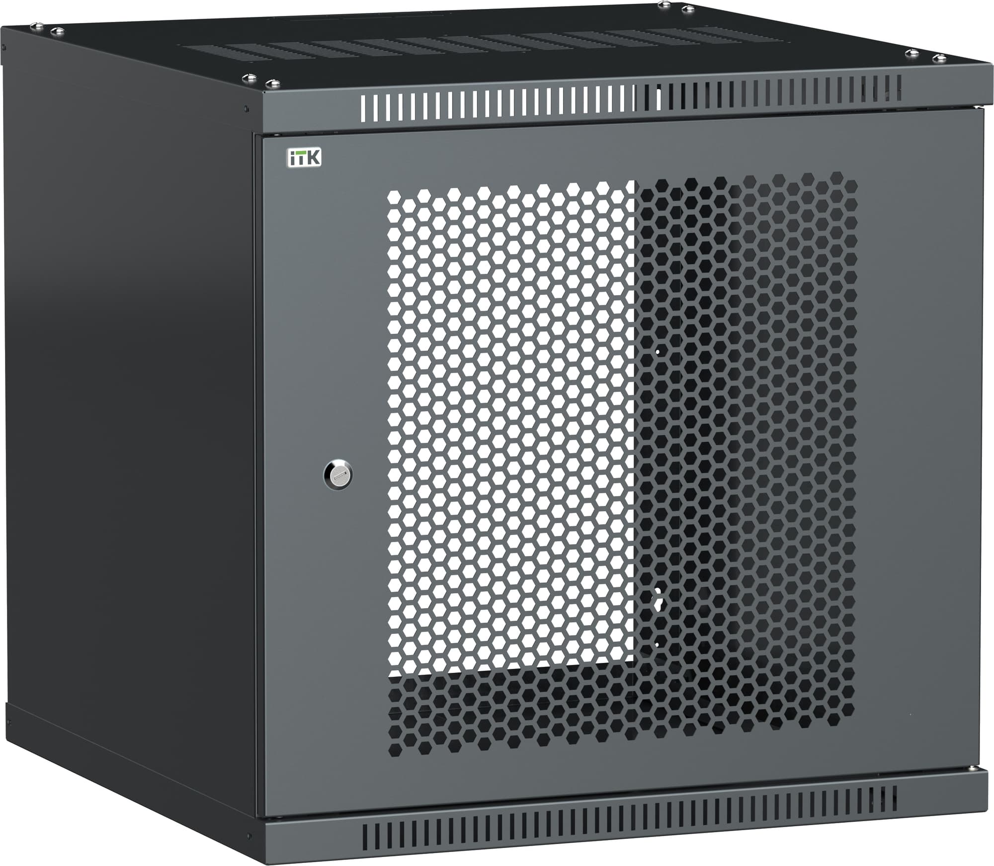 Шкаф LINEA WE 18U 600x650мм дверь перфорированная черный