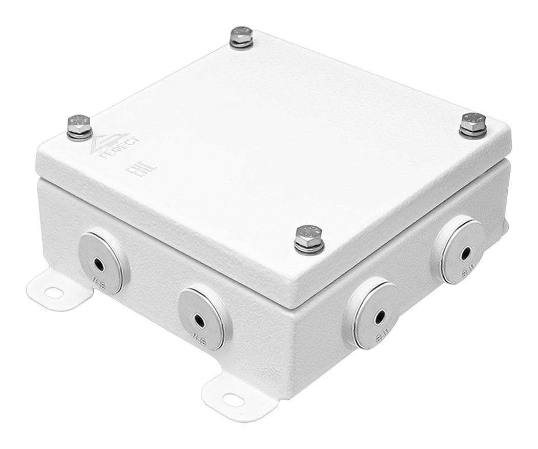 Коробка монтажная КМ IP66(Р)-1515, корпус из оцинкованной стали, количество резиновых вводов 8(8-13мм)