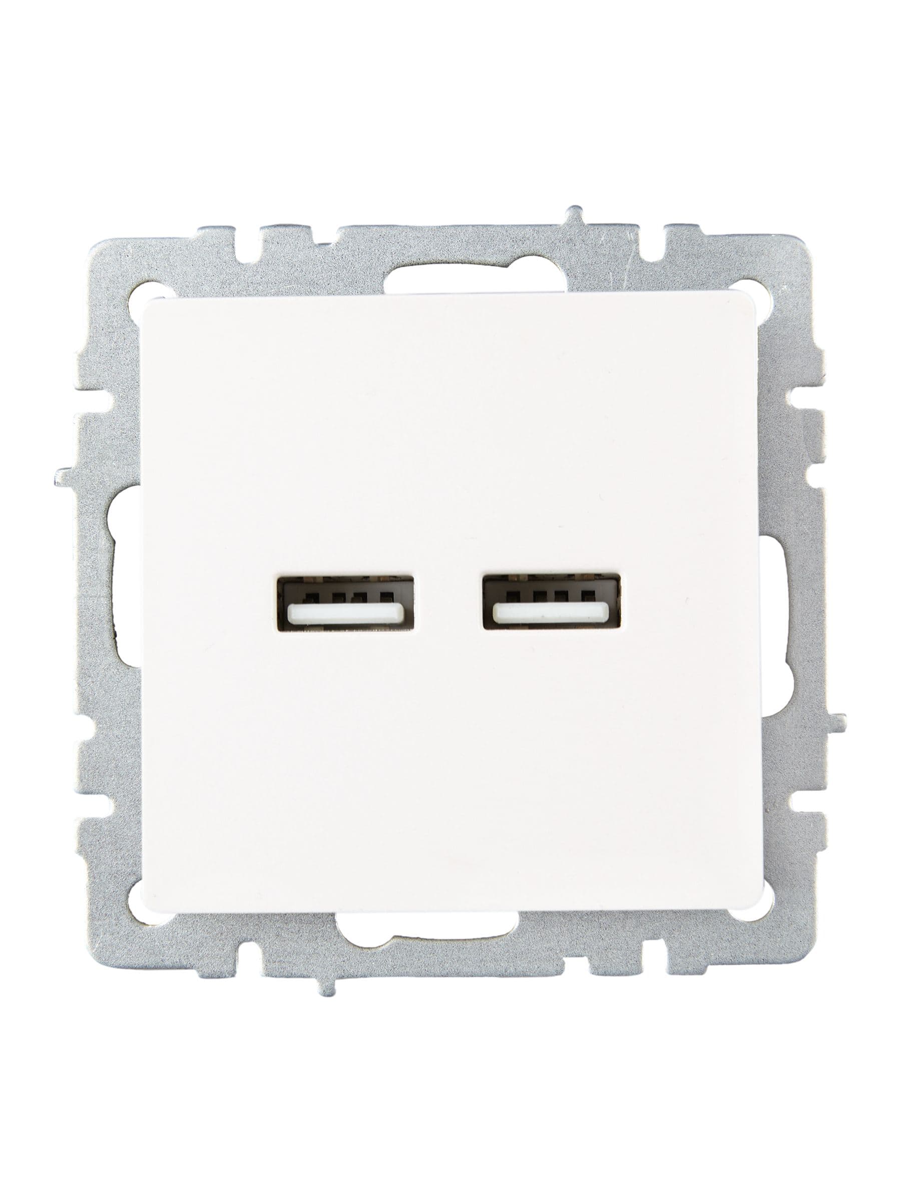 BRITE Розетка USB A+A 5В 3,1А РЮ10-1-БрЖ жемчуг
