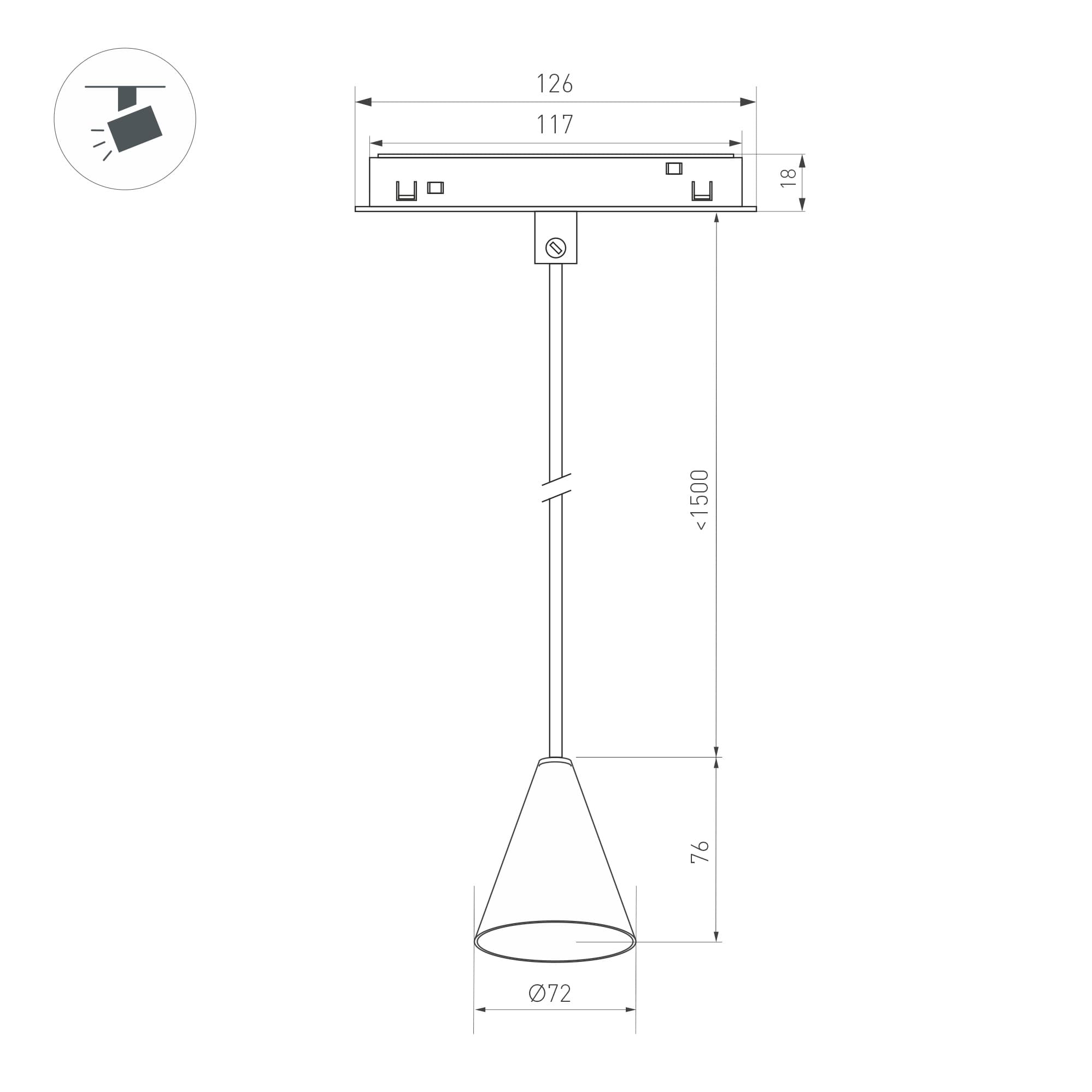 Разъем выводной DCWP-4pin-L150mm-X1F (MAMA) (ARL)