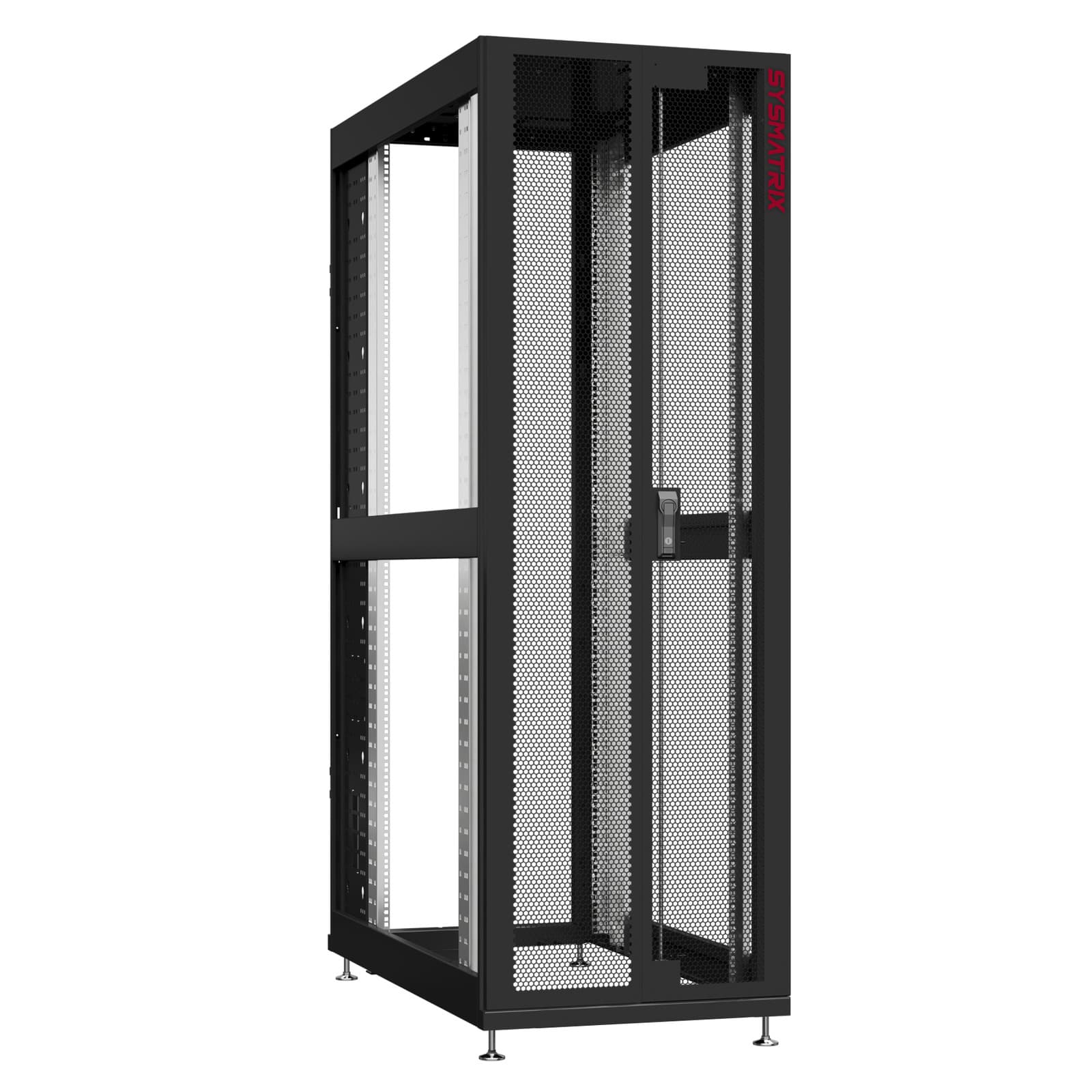Шкаф серверный 45U 800х1200 передняя дверь: двустворчатая перфорированная IP20. задняя дверь: без. боковые панели: без. цвет: черный RAL9005