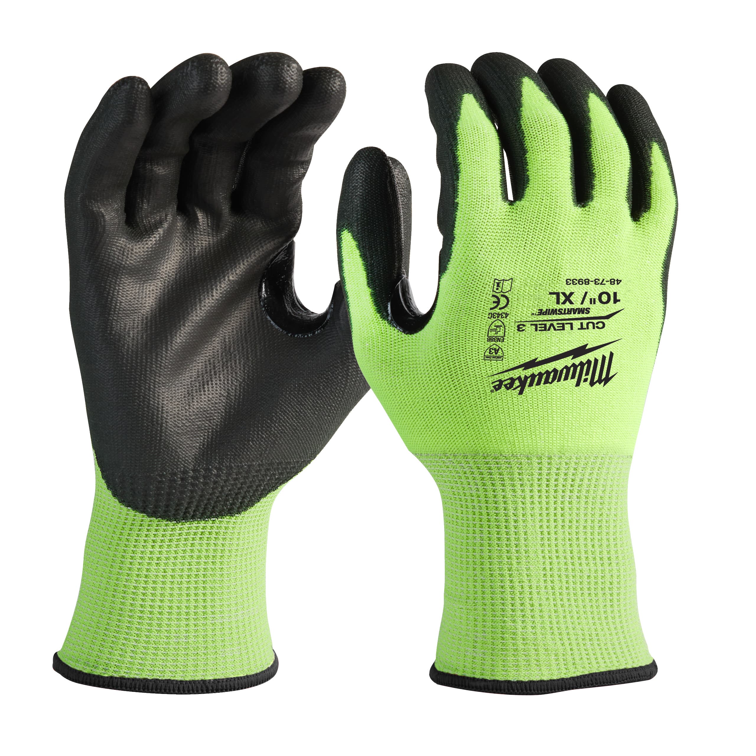 Перчатки защитные Hi-Vis Cut level (Хай Виз Кат Левел) 3/C, XL/10