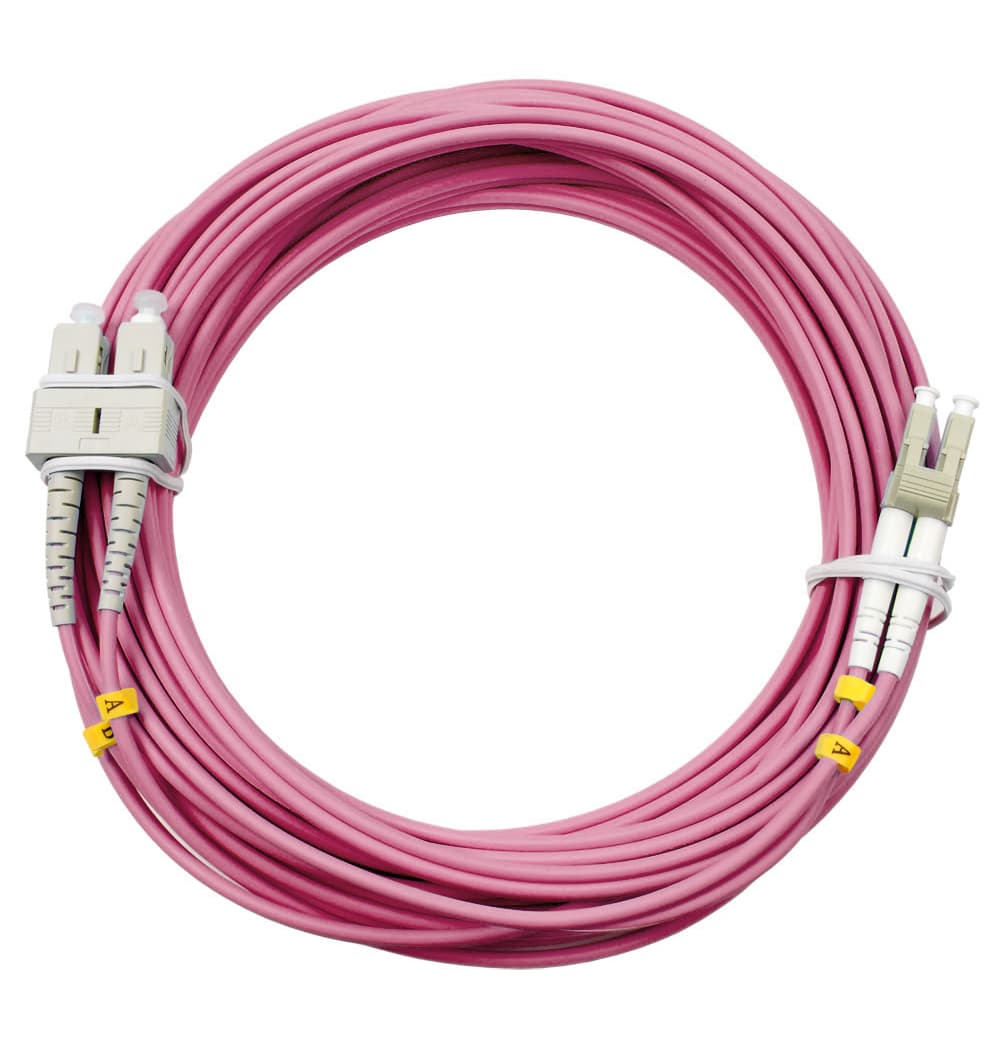 Патч-корд оптический duplex 15м LC-SC 50/125MM OM4 LSZH