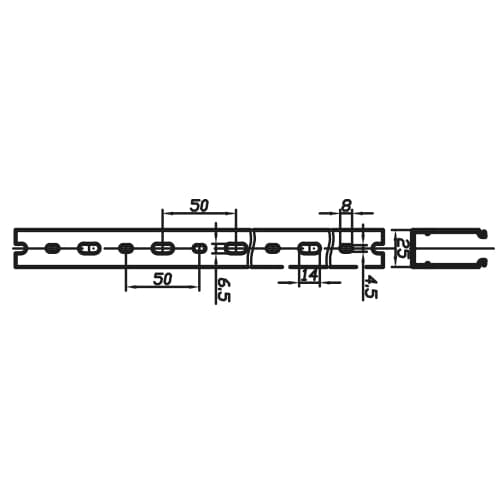 Короб перфорированный синий 25х30 RL75 QUADRO
