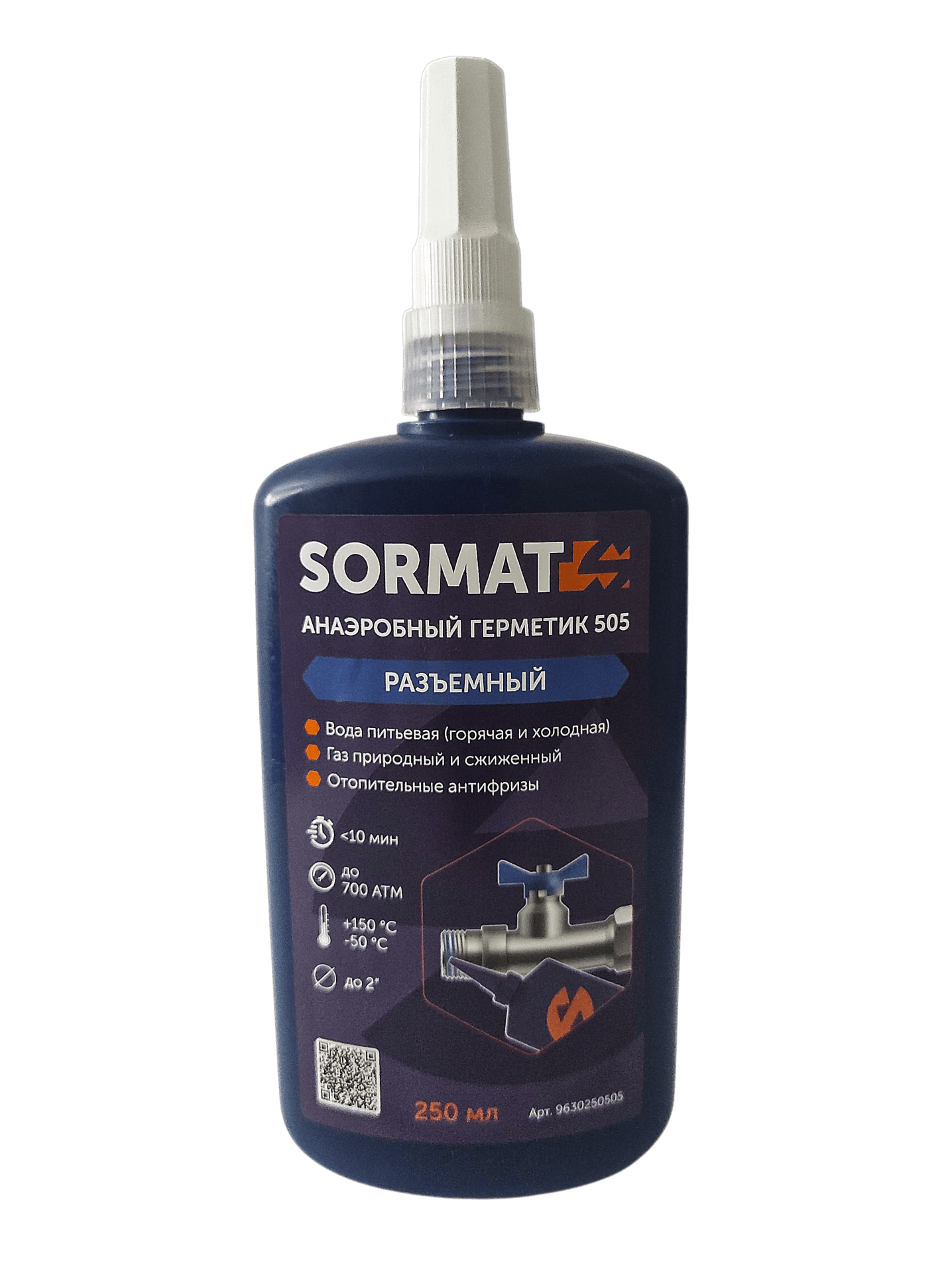 Герметик для резьбовых соединений SORMAT 505. разборный. 250 ml