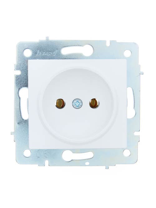 ASTI Розетка без заземления, 16 А, механизм, белая Lezard 7081-0288-121B