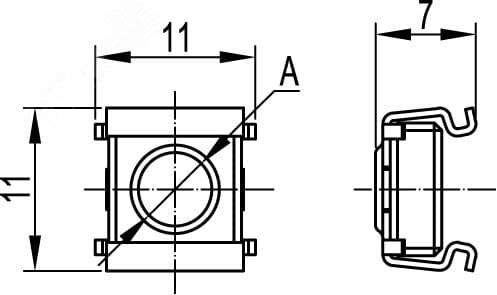 Гайка закладная М8