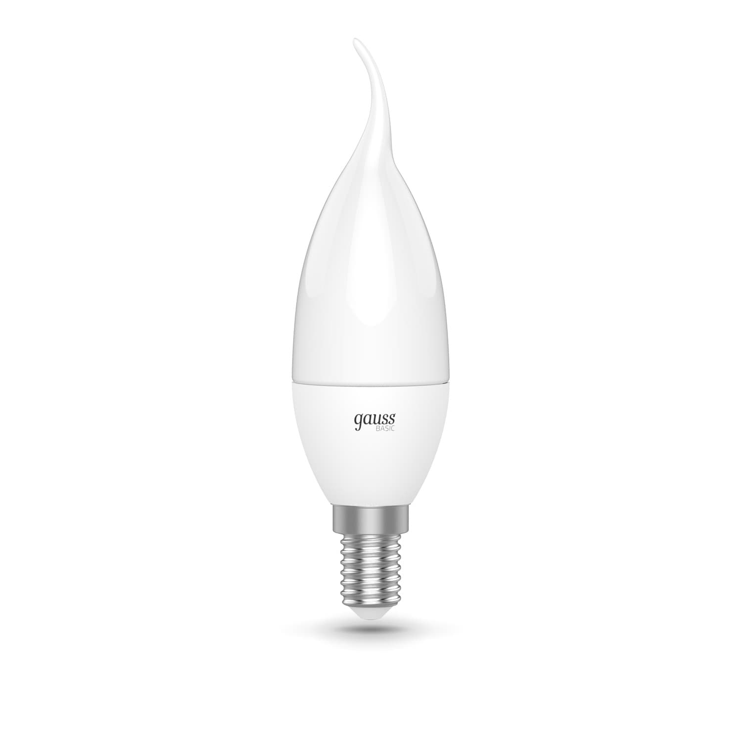 Лампа светодиодная LED 5.5 Вт 400 лм 3000К свеча на ветру теплый E14 AC 220В Basic