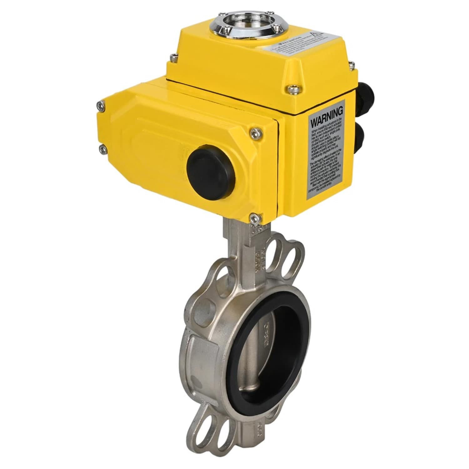 Затвор дисковый поворотный 316L-316L-VITON Ду65 Ру16, корпус и диск нержавеющая сталь 316L, уплотнение VITON, с электроприводом QT-005 220В