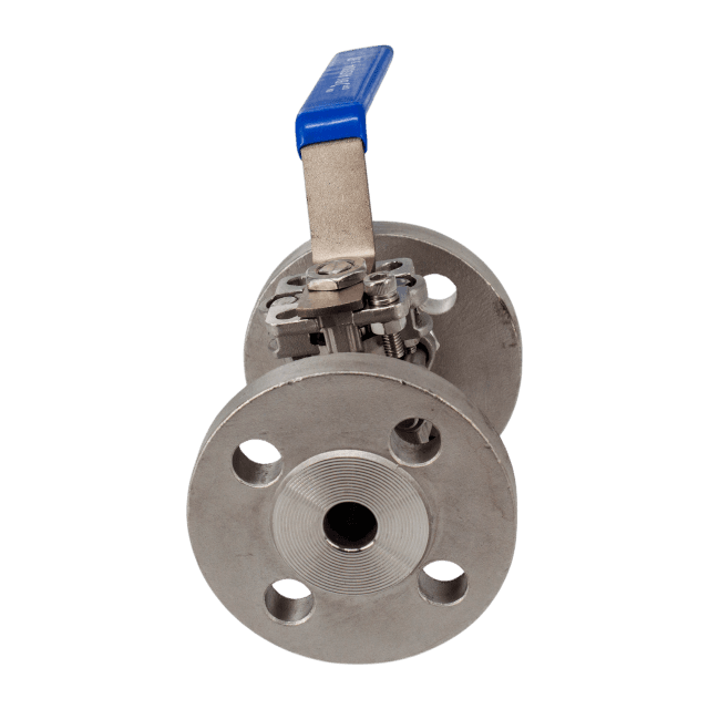 Кран шаровый фланцевый под привод нержавеющий (3PC), AISI304 DN15 (1/2'), (CF8), PN40