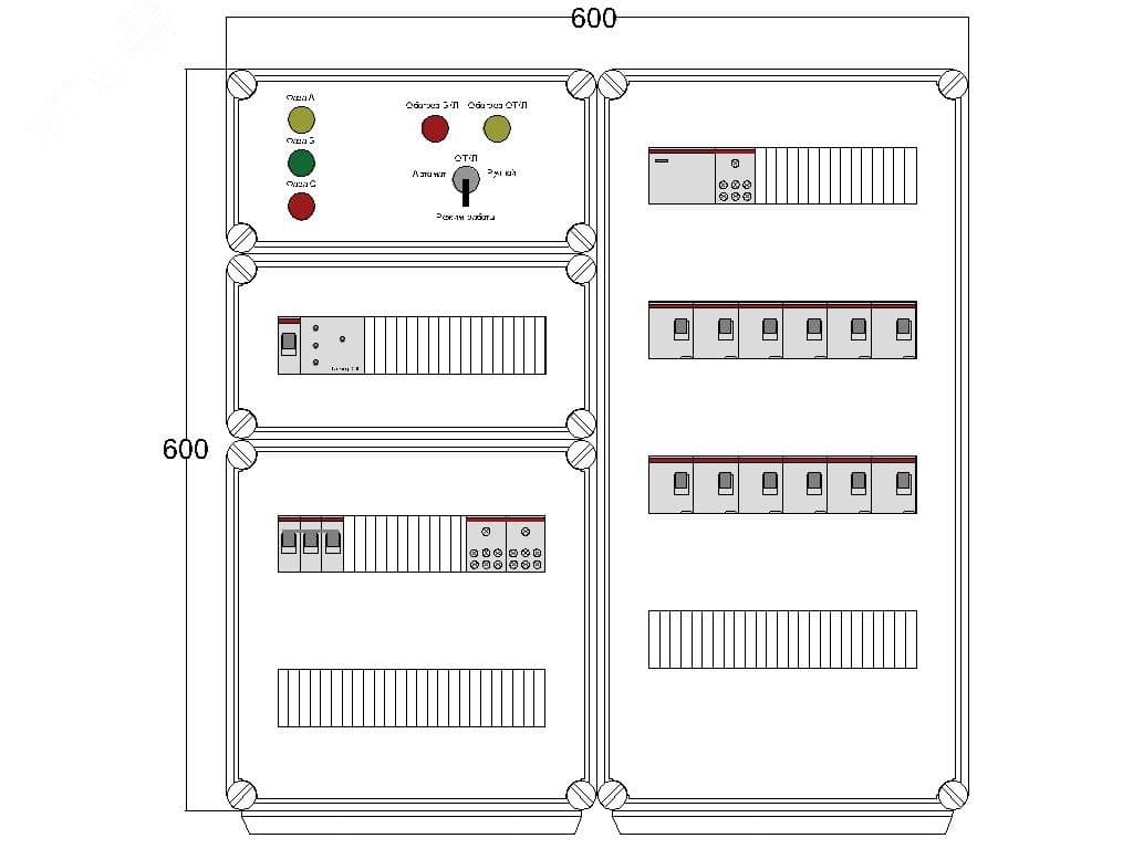 Щит управления электрообогревом DEVIBOX HR 12x1700 D316 (в комплекте с терморегулятором и датчиком температуры)