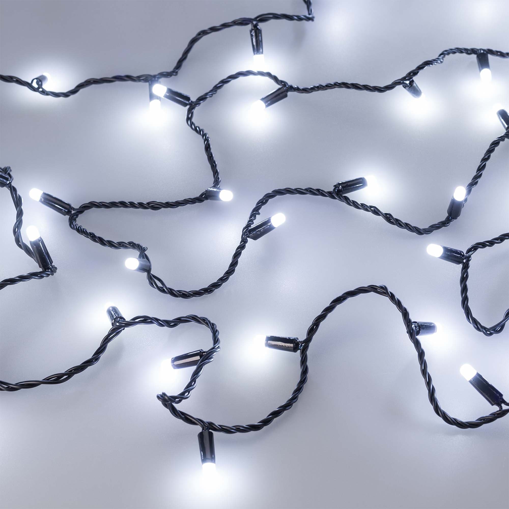 Гирлянда светодиодная декоративная ARD-STRING-CLASSIC-1000-BLACK-100LED-MILK-PULSE White 230V, 7W ARDCL, IP65