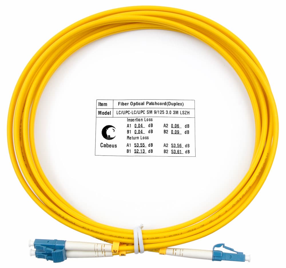 Патч-корд оптический duplex 3м LC-LC 9/125 sm LSZH