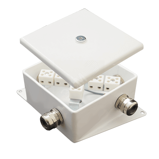 Коробка монтажная огнестойкая КМ-О (6к)-IP66-120х120 два ввода AC
