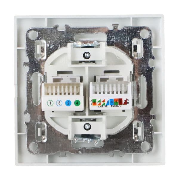 Розетка Минск RJ-45+Phone СП белая