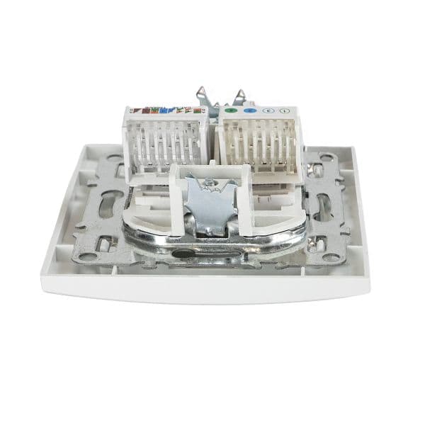 Розетка Минск RJ-45+Phone СП белая