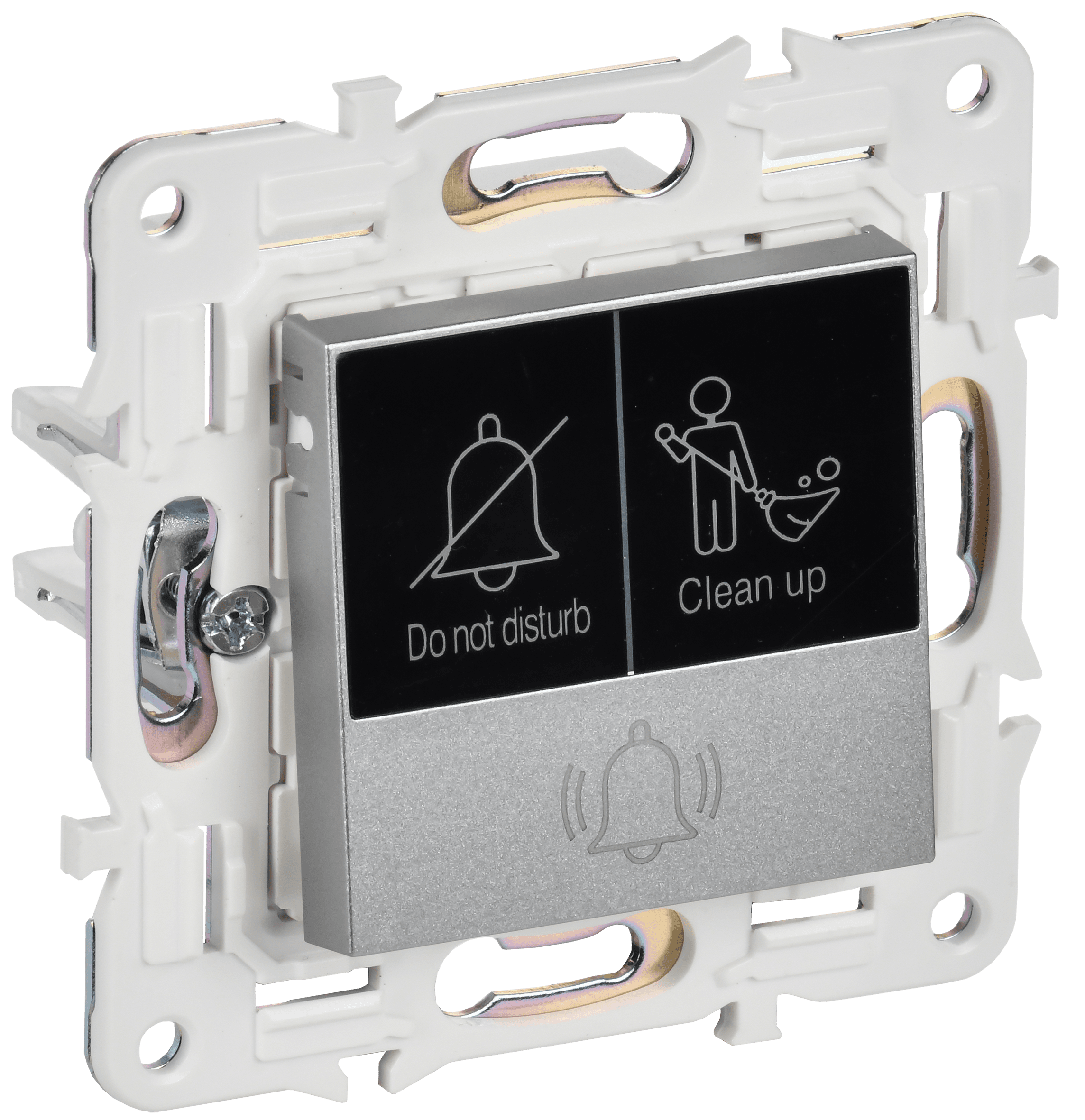 SKANDY Кнопка звонка с индикацией для отелей 10А SK-V17S серебряный IEK