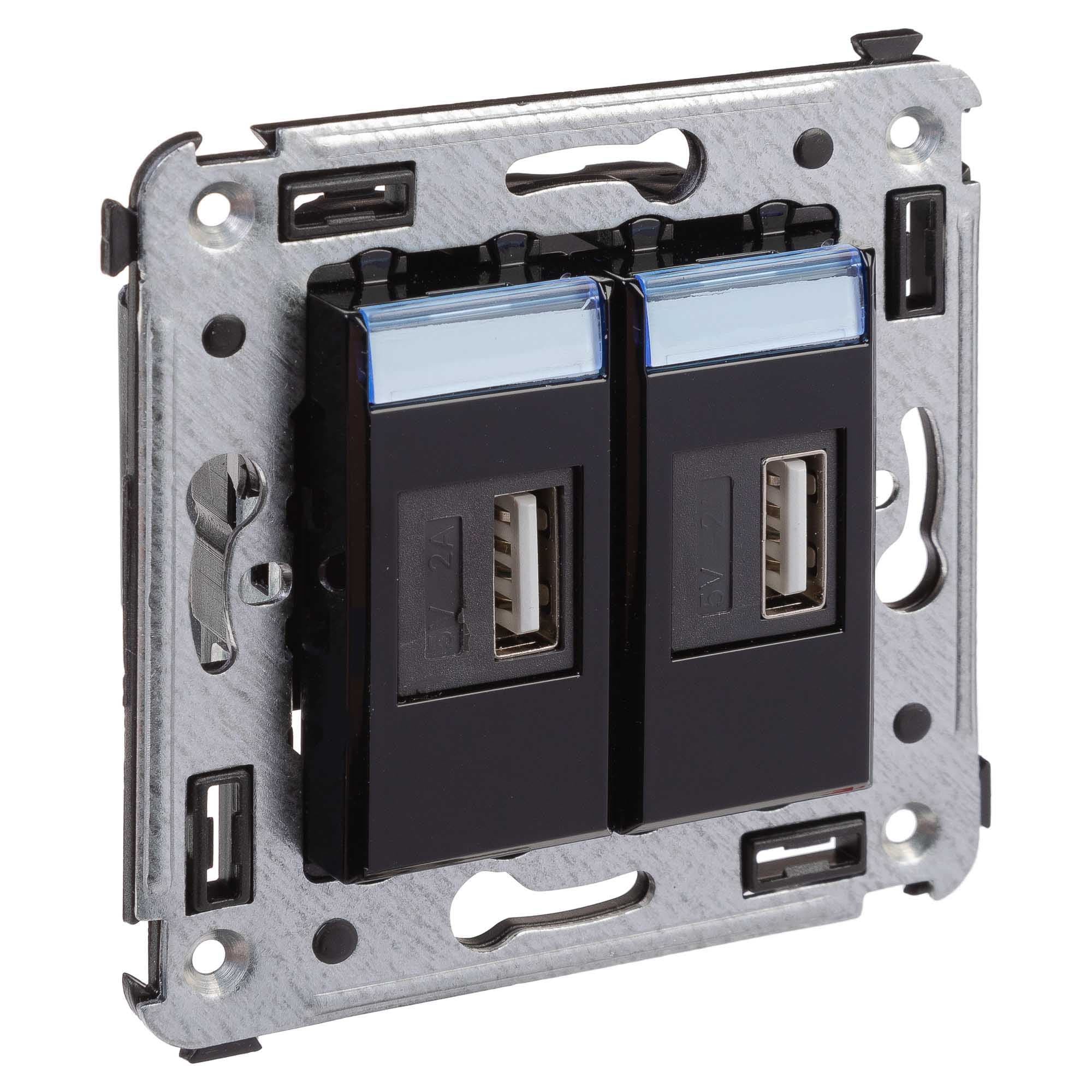 Avanti USB зарядное устройство в стену, ''Черный квадрат''