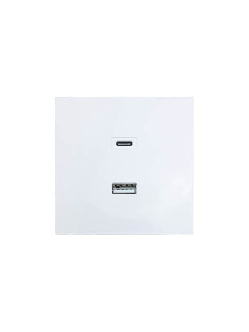 ZIMA Розетка TC+ USB, механизм, белая Lezard 704-0288-192TC