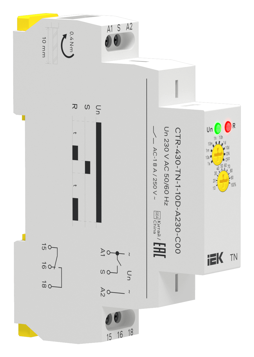 Реле задержки включения TN 1 контакт 230В AC IEK