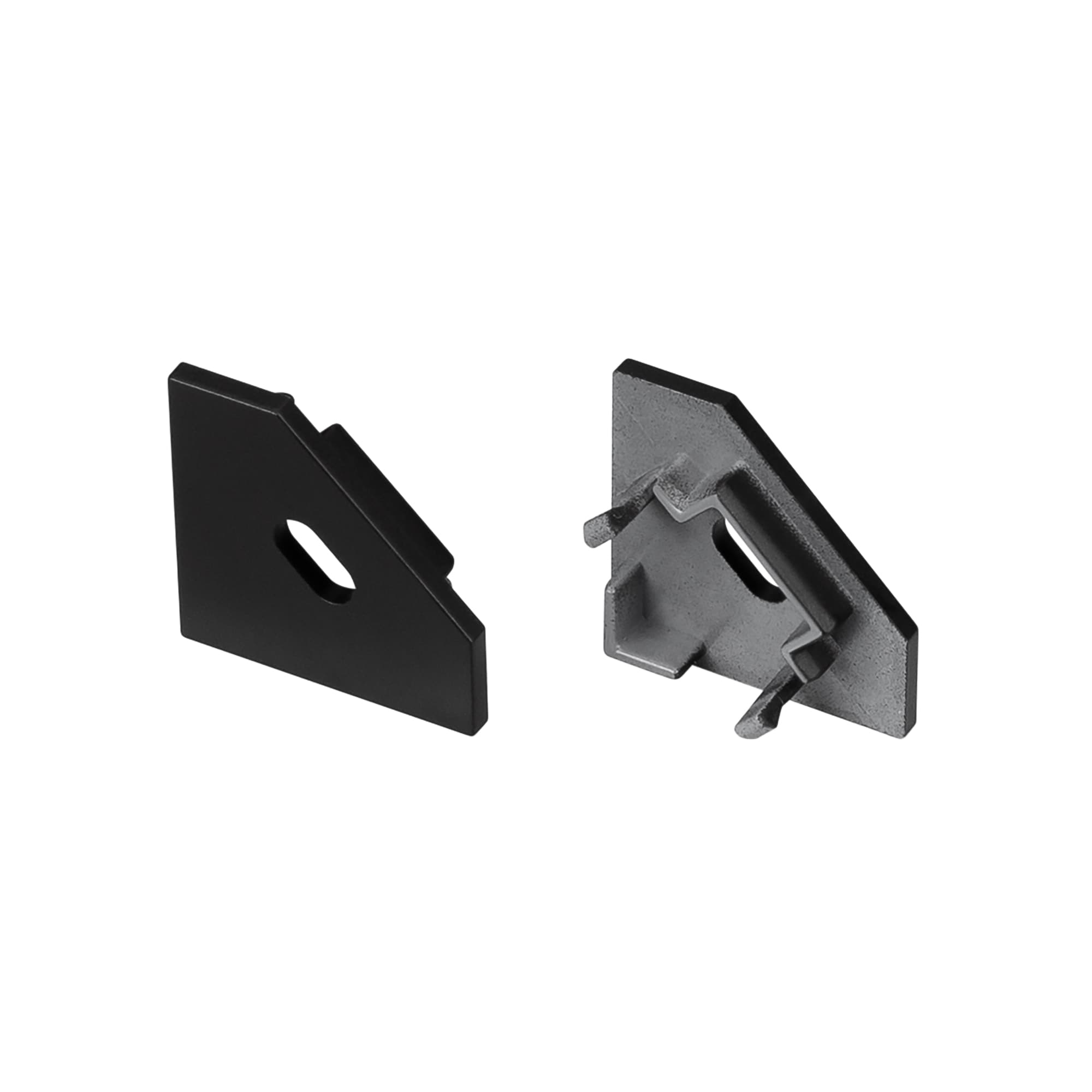 Заглушка SL-KANT-H18 FLAT BLACK с отверстием (Пластик)