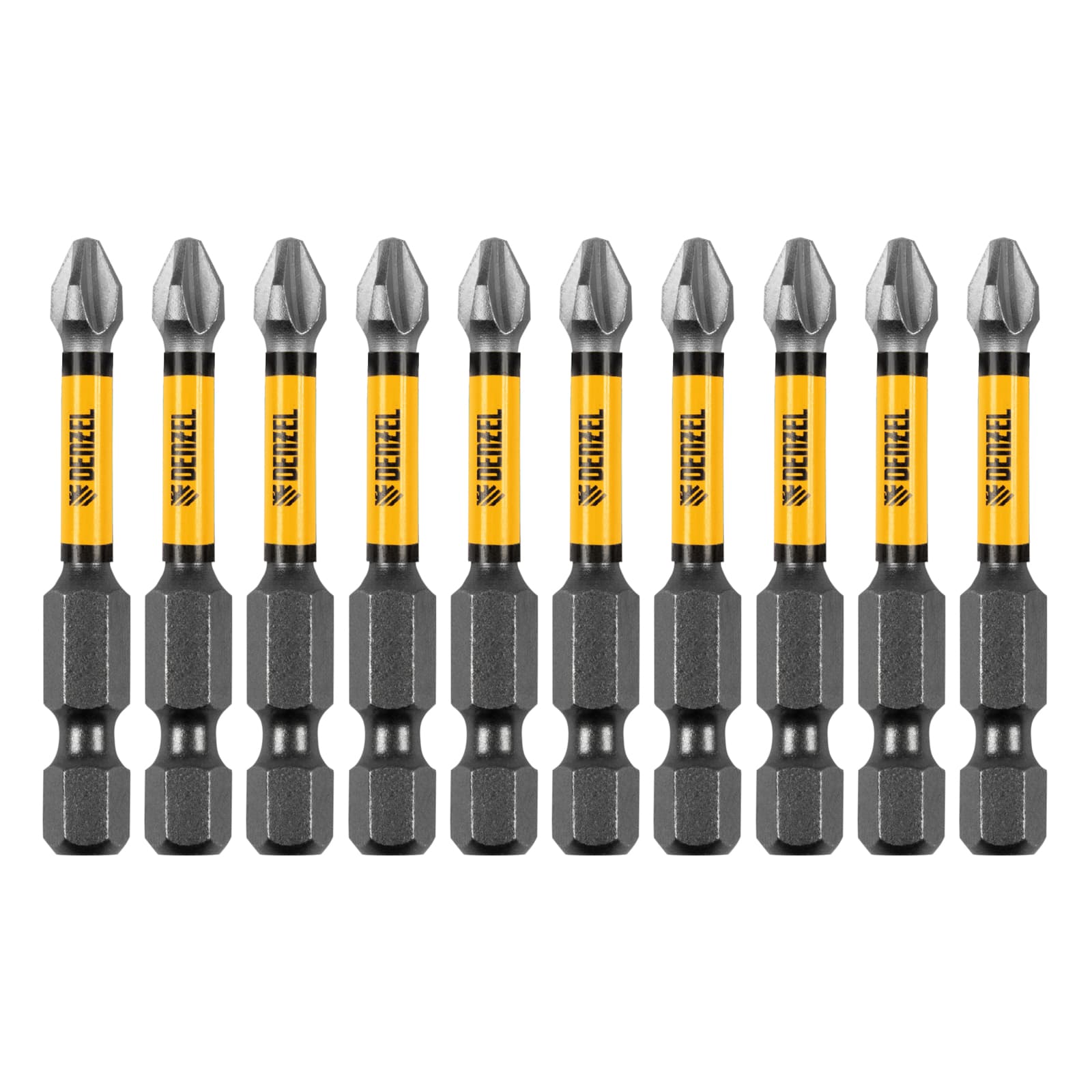 Набор бит торсионных PH2x50 мм, лазерная обработка шлица, сталь S2, 10 шт.