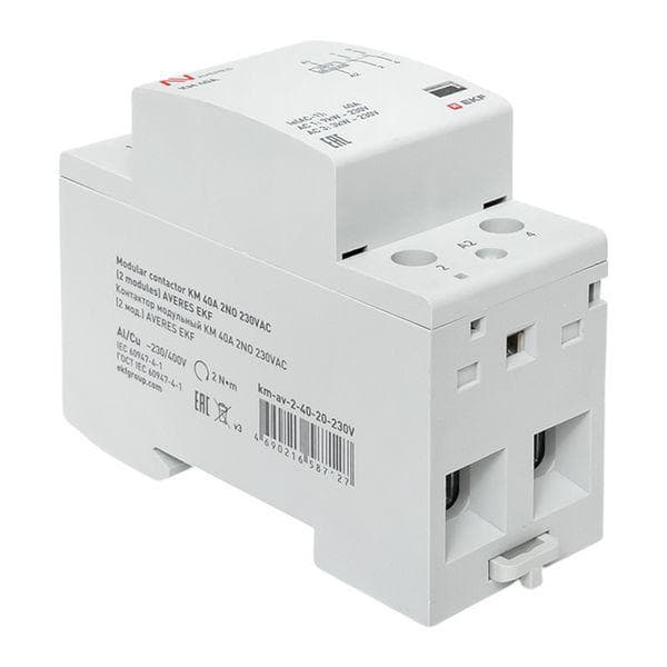 Контактор модульный КМ 40А 2NО 230VAC (2 мод.) AVERES