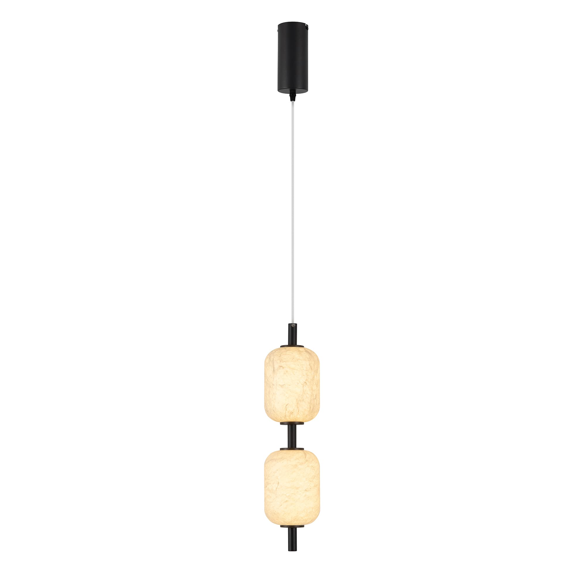 Светильник SP-CARAMELA-HANG-R120-7W Warm2700, BK, 300 deg, 230V, IP20, Натуральный шелк, 3 года
