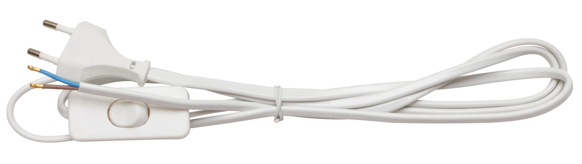 Шнур с выключателем 94 667 NPS-FS-170-WH 2x0.75 1.7м белый