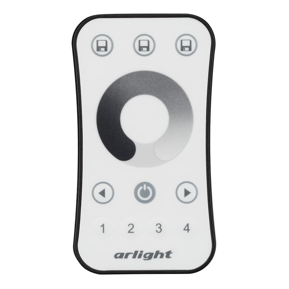 Пульт SMART-R10-DIM 4 зоны, 2.4G ARL, IP20 пластик, 5 лет