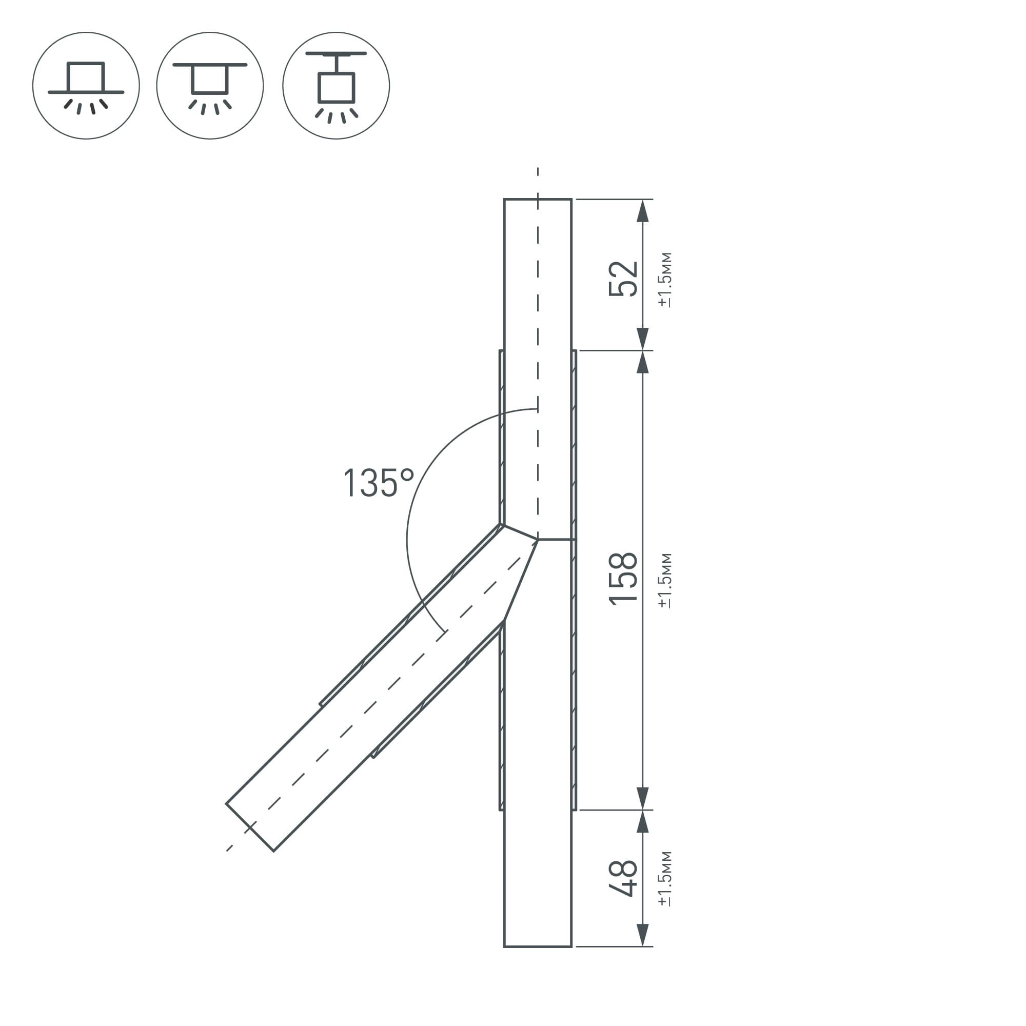 Угол PLS-LOCK-H25-L90 (с экраном MAT-L) (ARL, Металл)
