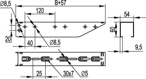 Консоль быстрой фиксации BBF L200 1.5 мм