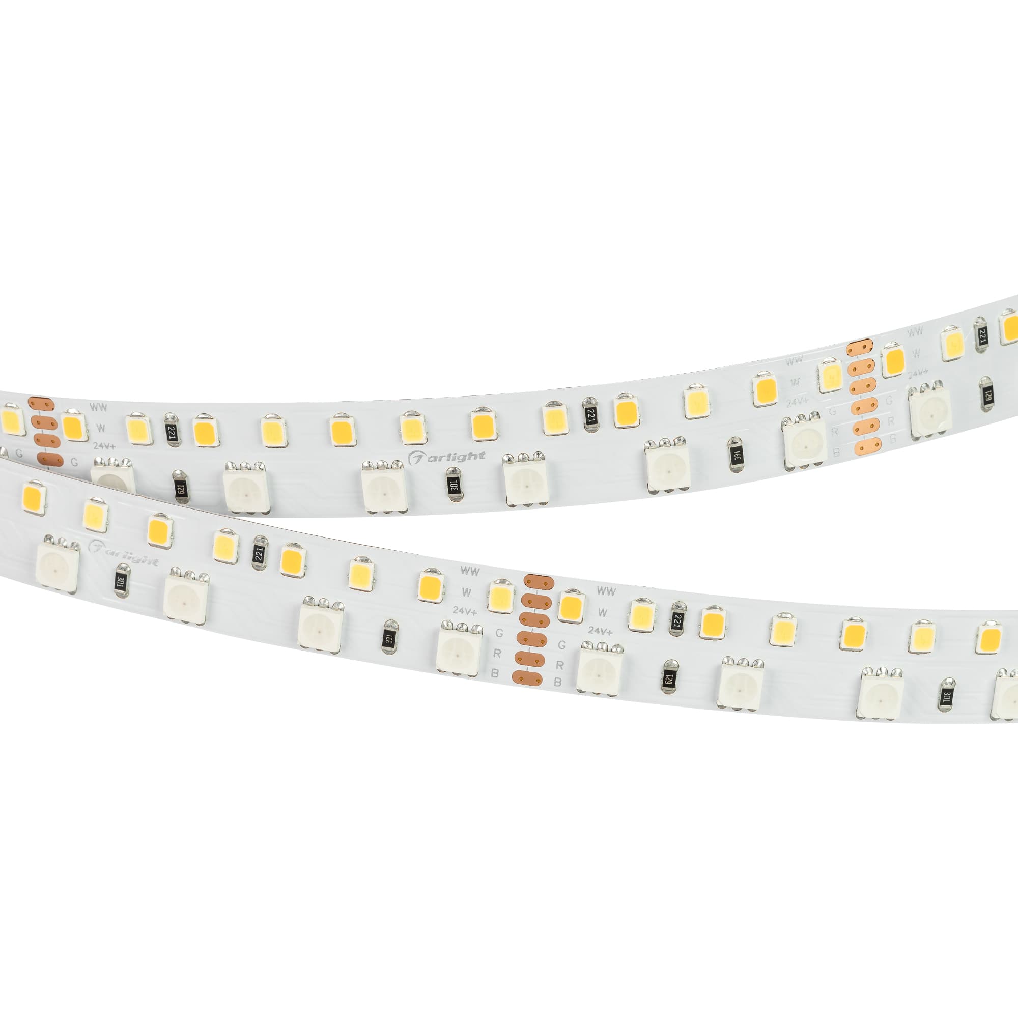 Лента светодиодная 28,8 Вт/м 24В IP20 RGBW-MIX 180LED/м RT-BA180-15mm SMD 5060/2835 5 м