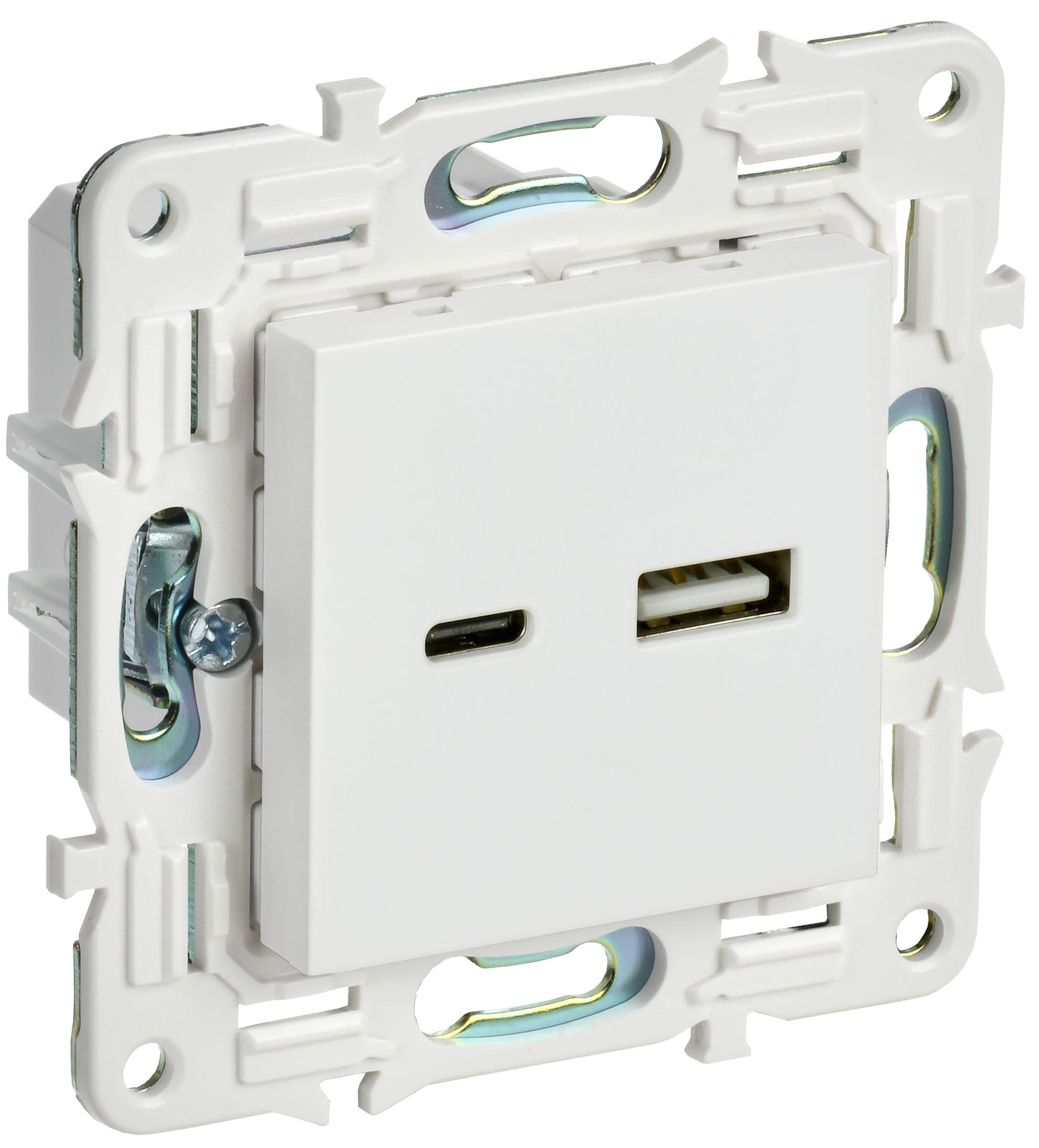 SKANDY Розетка USB A+C 3,1А SK-R14W арктический белый IEK