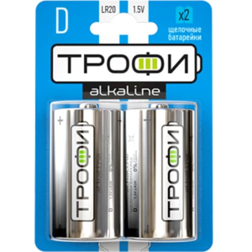 Батарейка Трофи LR20-2BL ENERGY POWER Alkaline (12/96/3456)