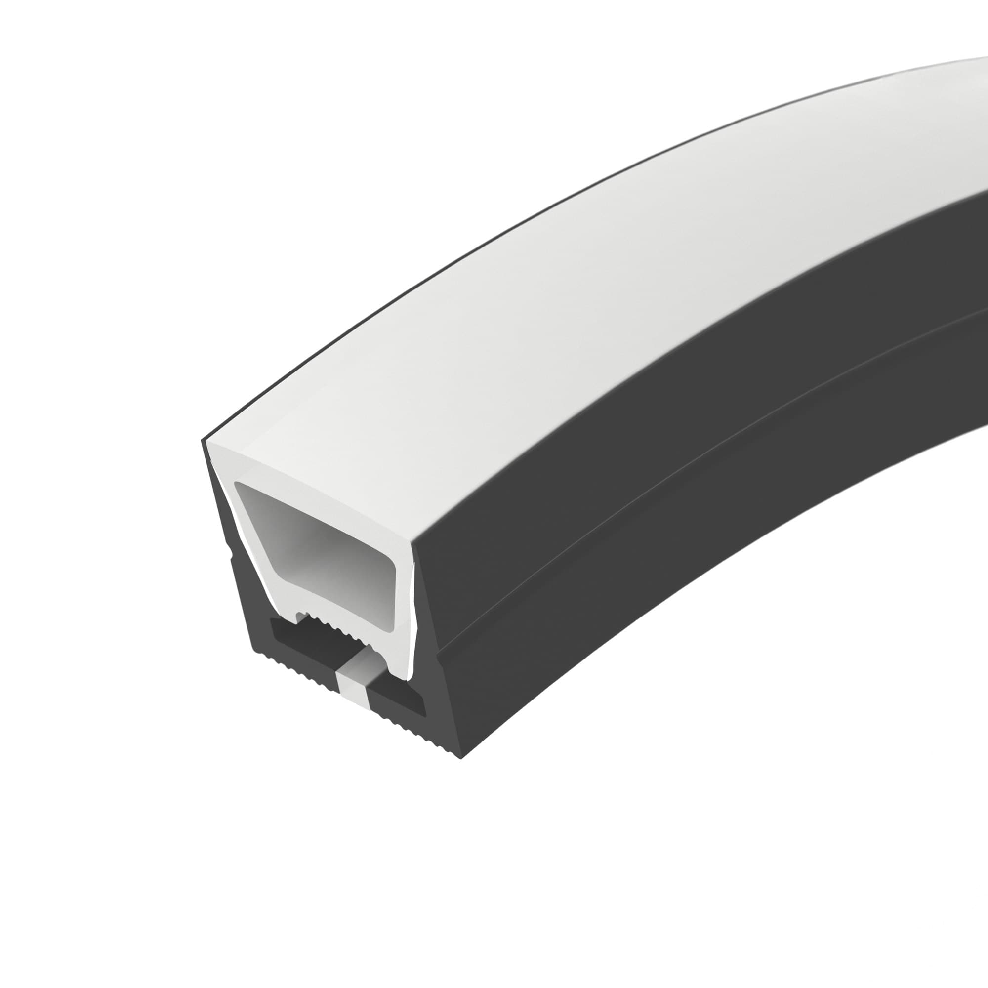 Профиль силиконовый WPH-FLEX-1616-TOP-S11-5m BLACK (Силикон)