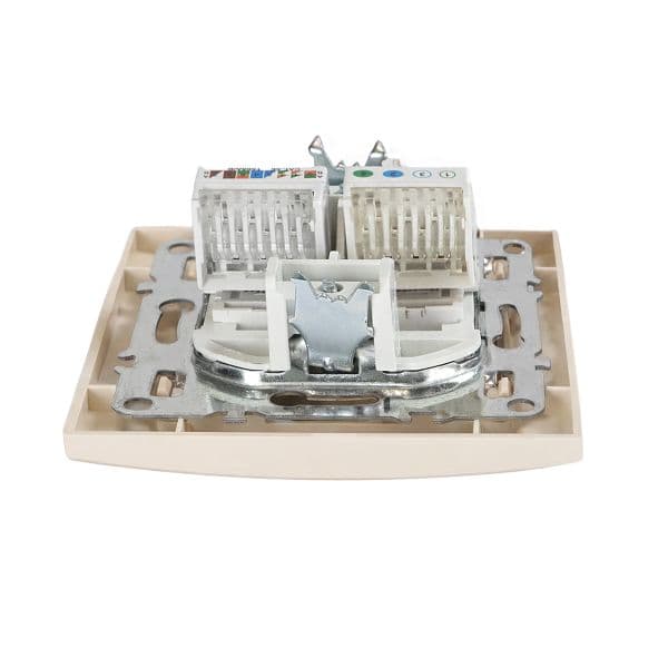 Розетка RJ-45+Phone СП бежевый Минск
