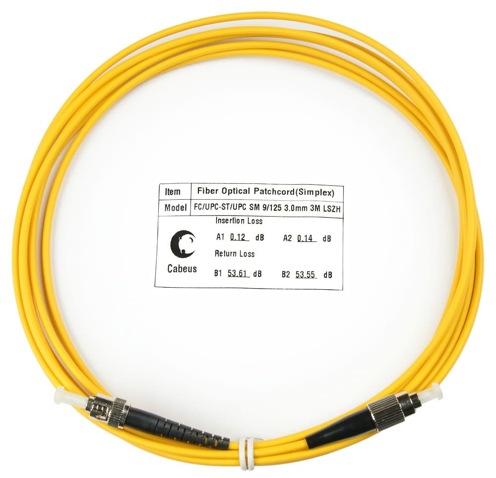 Патч-корд оптический simplex 3м FC-ST 9/125 sm LSZH